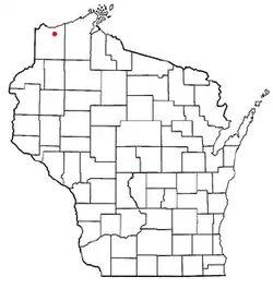 Location of Amnicon, Wisconsin