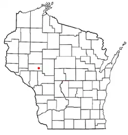 Location of Augusta within Wisconsin