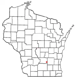 Location of Columbus in the state of ویسکانسین