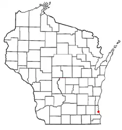 Location of Cudahy, Wisconsin
