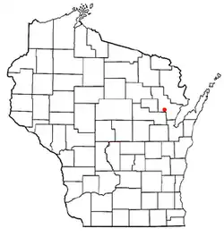 Location of Gillett, Wisconsin