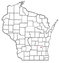 Location of Mayville, Wisconsin