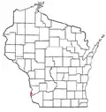 Location of Prairie du Chien in Crawford County, ویسکانسین