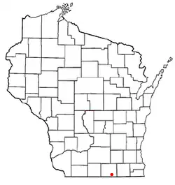 Location of Turtle, Wisconsin