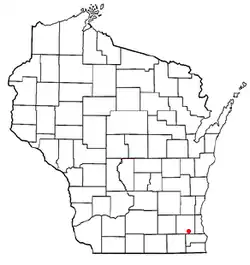 Location of Vernon, Wisconsin