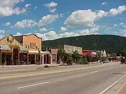 A section of historic downtown Woodland Park.
