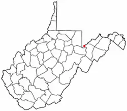 Location of Bayard in West Virginia