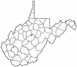 Location of Burnsville, West Virginia