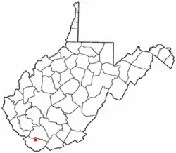 Location of Davy, West Virginia