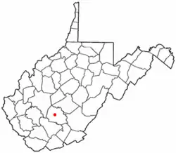 Location of Fayetteville, West Virginia