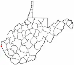 Location of Fort Gay, West Virginia