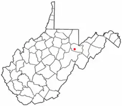 Location of Hambleton, West Virginia