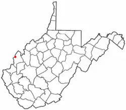Location of Henderson, West Virginia