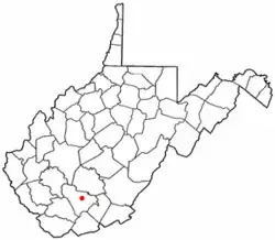 Location of Mabscott, West Virginia