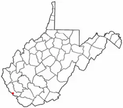Location of Matewan, West Virginia