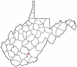 Location of Meadowbridge, West Virginia