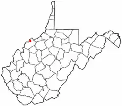 Location of North Hills, West Virginia