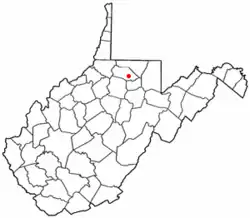 Location of Pleasant Valley, West Virginia