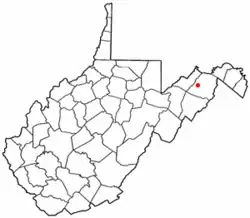 Location of Romney in West Virginia