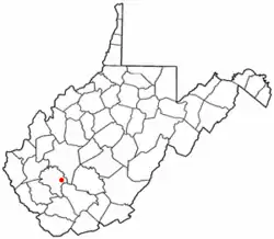 Location of Sylvester, West Virginia