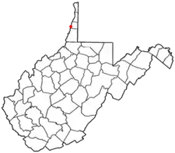 Location in شهرستان اوهایو، ویرجینیای غربی in the State of ویرجینیای غربی