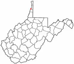 Location of Windsor Heights, West Virginia