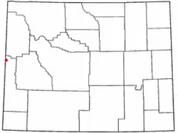 Location of Alpine, Wyoming