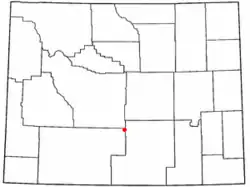 Location of Bairoil, Wyoming