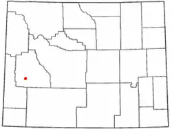 Location of Big Piney, Wyoming