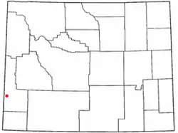 Location of Cokeville, Wyoming