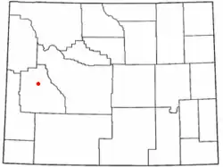 Location of Cora, Wyoming