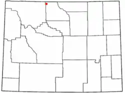 Location of Deaver, Wyoming
