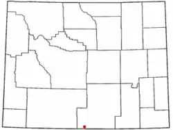 Location of Dixon, Wyoming