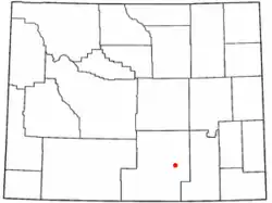 Location of Elk Mountain, Wyoming