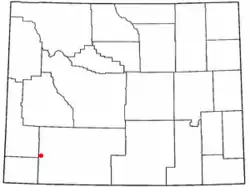 Location of Granger, Wyoming