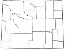 Location of Kirby, Wyoming