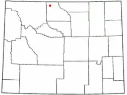 Location of Lovell, Wyoming