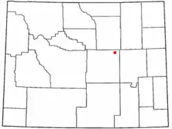 Location of Midwest, Wyoming