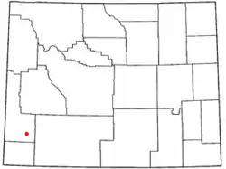 Location of Opal, Wyoming