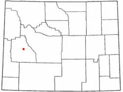 Location of Pinedale, Wyoming