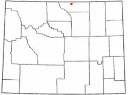 Location of Ranchester, Wyoming