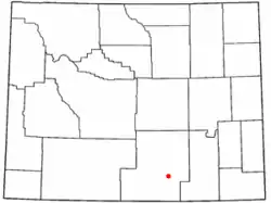 Location of Saratoga, Wyoming