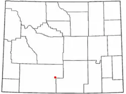 Location of Wamsutter, Wyoming