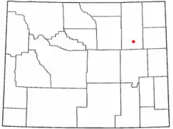 Location of Wright, Wyoming