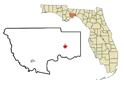 Location in Wakulla County and the state of فلوریدا