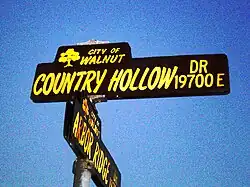 Street sign in Walnut