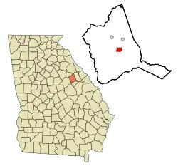 Location in Warren County and the state of جورجیا