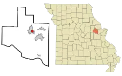 Location of Truesdale, Missouri