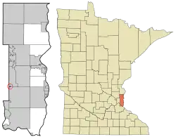 Location of the city of Landfallwithin Washington County, Minnesota