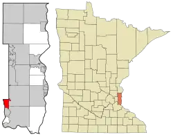 Location of the city of Newportwithin Washington County, Minnesota